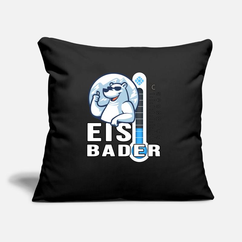 winterbader eisbär ice cool eisbader cold temp Housse de coussin décorative 45 x 45 cm