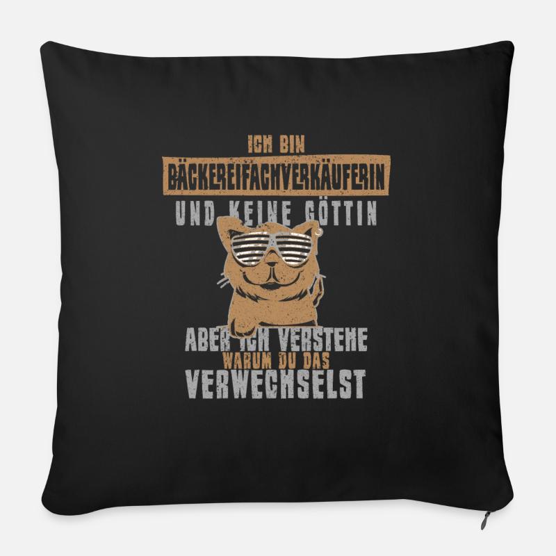 Bäckereifachverkäuferin Geschenk Beruf Designs für - Sofakissenbezug 45 x 45 cm - Schwarz