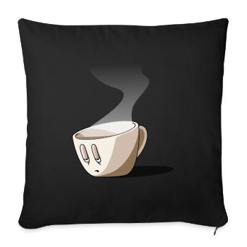 Coffee... - Housse de coussin décorative 45 x 45 cm - noir - Devant