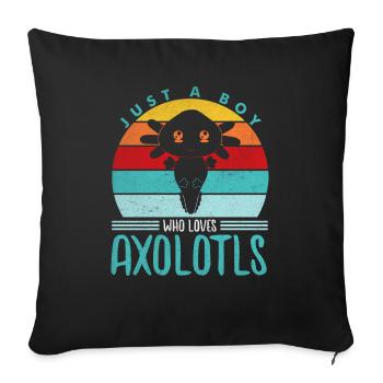 Axolotl - Sofa pillowcase 17,3'' x 17,3'' (45 x 45 cm) - black - Front