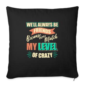 Ami Meilleurs Amis - Housse de coussin décorative 45 x 45 cm - noir - Devant