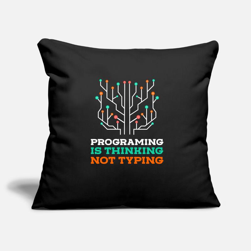 Programmeur Coder Nerd Housse de coussin décorative 45 x 45 cm