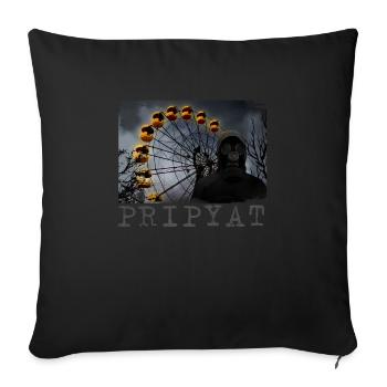Pripyat - Radioactive ghost town Chernobyl - Sofa pillowcase 17,3'' x 17,3'' (45 x 45 cm) - black - Front
