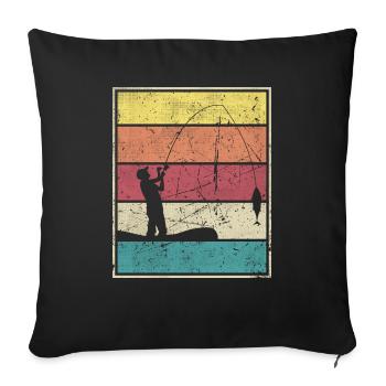 Pesca desde el barco - Housse de coussin décorative 45 x 45 cm - noir - Devant