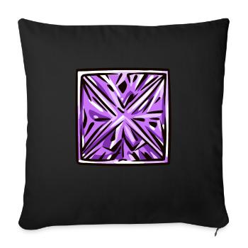 Pierre précieuse de diamant - Housse de coussin décorative 45 x 45 cm - noir - Devant
