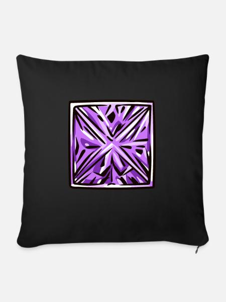 Diamant Edelstein - Sofakissenbezug 45 x 45 cm - Schwarz