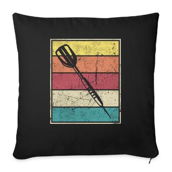 Dardos flecha dardos - Housse de coussin décorative 45 x 45 cm - noir - Devant