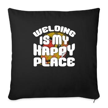 Soudeur - Housse de coussin décorative 45 x 45 cm - noir - Devant