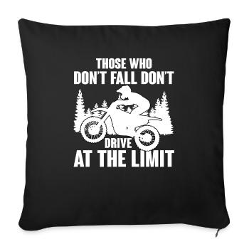 Motocross Dirt Bike - Housse de coussin décorative 45 x 45 cm - noir - Devant