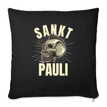 St pauli. St pauli Fan. Paulianer Hamburger fan - Sofakissenbezug 45 x 45 cm - Schwarz - Vorne