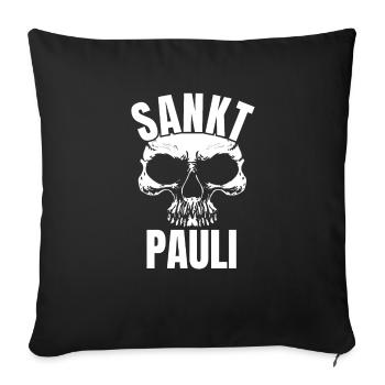 St pauli. St pauli Fan. Paulianer Hamburger fan - Sofakissenbezug 45 x 45 cm - Schwarz - Vorne