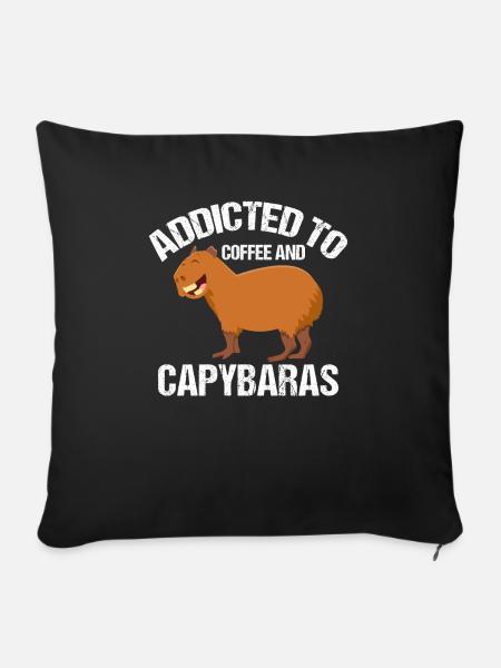 Capybara - Sofakissenbezug 45 x 45 cm - Schwarz