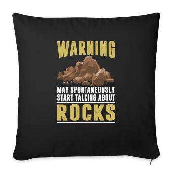 Géologue - Housse de coussin décorative 45 x 45 cm - noir - Devant