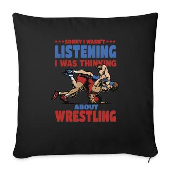 Wrestling Wrestler - Sofakissenbezug 45 x 45 cm - Schwarz - Vorne