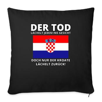 Balkan Hrvatska Apc Balkan Jebiga Hrvatska Kroate - Sofakissenbezug 45 x 45 cm - Schwarz - Vorne