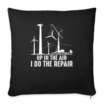Wind Turbine Technician - Sofa pillowcase 17,3'' x 17,3'' (45 x 45 cm) - black - Front