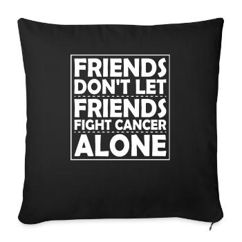 Sensibilisation au cancer du sein Survivantes du cancer - Housse de coussin décorative 45 x 45 cm - noir - Devant