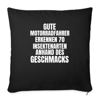 Motorrad Motorräder Motorradfahrer Biker Lifestyle - Sofakissenbezug 45 x 45 cm - Schwarz - Vorne