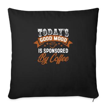 Quote about reading books for girls - Sofa pillowcase 17,3'' x 17,3'' (45 x 45 cm) - black - Front