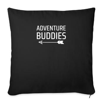 Adventure Friends Travel Travel Arrow Gift - Sofa pillowcase 17,3'' x 17,3'' (45 x 45 cm) - black - Front