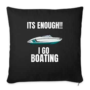 Régate de bateaux . Yacht à moteur à moteur. Yacht à voile - Housse de coussin décorative 45 x 45 cm - noir - Devant