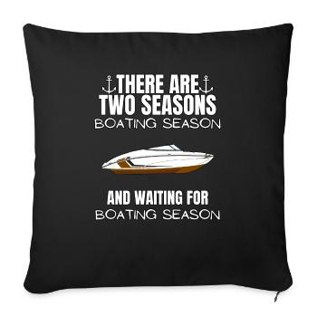Régate de bateaux . Yacht à moteur à moteur. Yacht à voile - Housse de coussin décorative 45 x 45 cm - noir - Devant