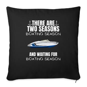 Boat Regatta . Powerboat motor yacht . Yacht Sailing - Sofa pillowcase 17,3'' x 17,3'' (45 x 45 cm) - black - Front