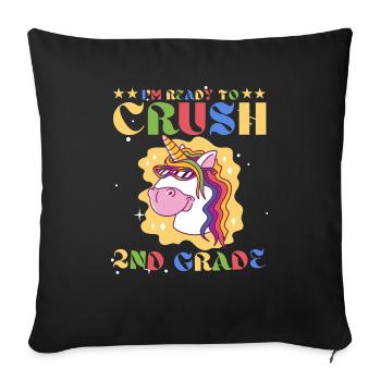 Ready Crush Crush 2nd Faste School Einhorn - Sofakissenbezug 45 x 45 cm - Schwarz - Vorne
