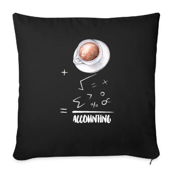 Okayest Comptable Math Calcul Café - Housse de coussin décorative 45 x 45 cm - noir - Devant