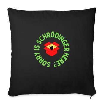 Schrödinger's cat - Sofa pillowcase 17,3'' x 17,3'' (45 x 45 cm) - black - Front