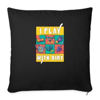 Je joue avec l’inventaire du jardin The Plant - Housse de coussin décorative 45 x 45 cm - noir - Devant