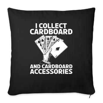 Card Game Card Player - Sofa pillowcase 17,3'' x 17,3'' (45 x 45 cm) - black - Front