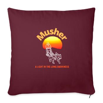 Musher dog sledding - Sofa pillowcase 17,3'' x 17,3'' (45 x 45 cm) - burgundy - Front