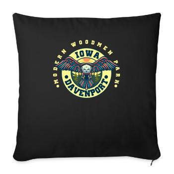 Modern Woodmen Park Davenport Iowa Eagle Gift - Sofa pillowcase 17,3'' x 17,3'' (45 x 45 cm) - black - Front
