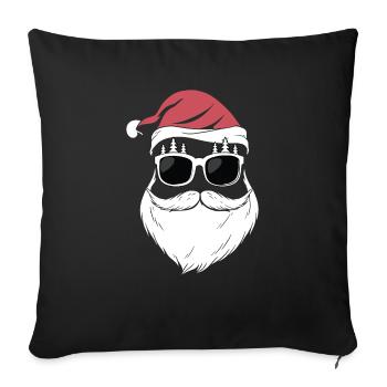 Super Cool Santa Claus - Sofa pillowcase 17,3'' x 17,3'' (45 x 45 cm) - black - Front