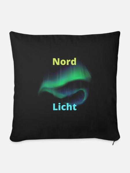 Nord Licht - Sofakissenbezug 45 x 45 cm - Schwarz
