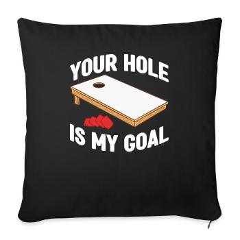 Cornhole Bean Bag Sackloch - Sofakissenbezug 45 x 45 cm - Schwarz - Vorne
