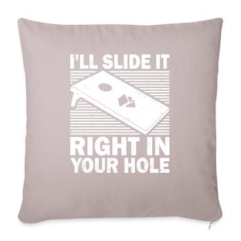 Cornhole Bean Bag Trou aveugle - Housse de coussin décorative 45 x 45 cm - taupe clair - Devant