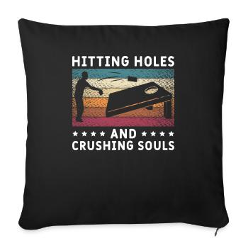 Cornhole Bean Bag Sackloch - Sofakissenbezug 45 x 45 cm - Schwarz - Vorne
