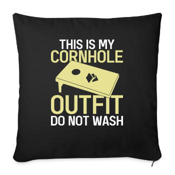 Cornhole Bean Bag Sackloch - Sofakissenbezug 45 x 45 cm - Schwarz - Vorne