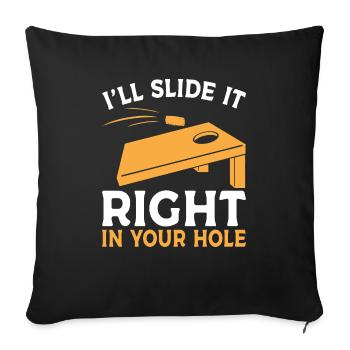 Cornhole Bean Bag Sackloch - Sofakissenbezug 45 x 45 cm - Schwarz - Vorne