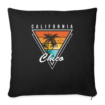 Chico California Adventure HikingBeach Nature - Sofa pillowcase 17,3'' x 17,3'' (45 x 45 cm) - black - Front
