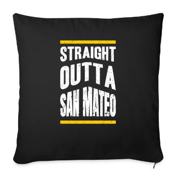 Direkt Aus San Mateo California Wanderstadt - Sofakissenbezug 45 x 45 cm - Schwarz - Vorne