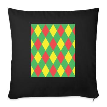 Rhombus Jaune Rouge Vert Costume Halloween Costume Costume - Housse de coussin décorative 45 x 45 cm - noir - Devant