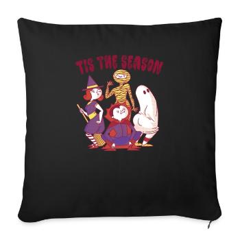 It's the Season Witch Vampire Mummy Ghost Party - Sofa pillowcase 17,3'' x 17,3'' (45 x 45 cm) - black - Front