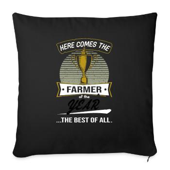 Trophy Trophy for Farmer of the Year - Sofa pillowcase 17,3'' x 17,3'' (45 x 45 cm) - black - Front