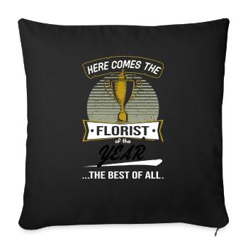 Trophy Cup for Florist of the Year - Sofa pillowcase 17,3'' x 17,3'' (45 x 45 cm) - black - Front