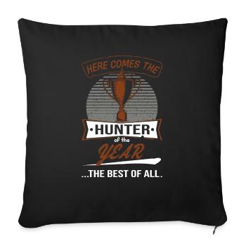 Trophy Cup for Hunter of the Year - Sofa pillowcase 17,3'' x 17,3'' (45 x 45 cm) - black - Front