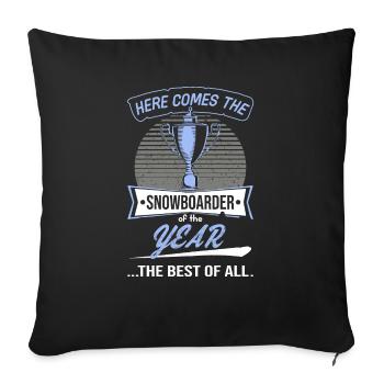 Trophy Trophy for Snowboarder of the Year - Sofa pillowcase 17,3'' x 17,3'' (45 x 45 cm) - black - Front