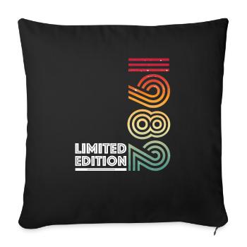 Anniversary 40 years 1982 LIMITED EDITION Vintage - Sofa pillowcase 17,3'' x 17,3'' (45 x 45 cm) - black - Front